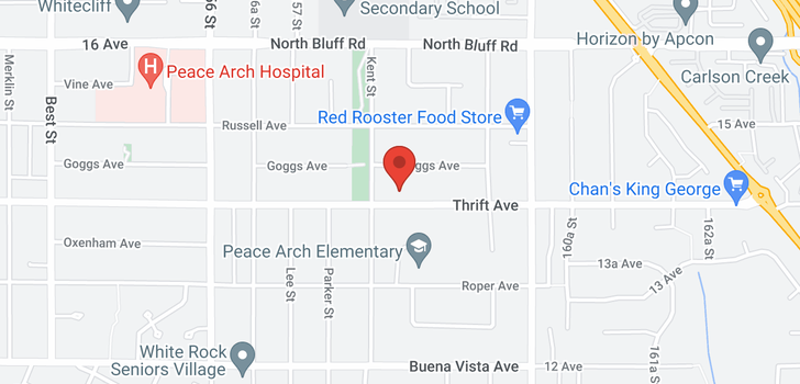 map of 15837 THRIFT AVENUE